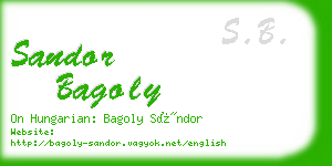 sandor bagoly business card